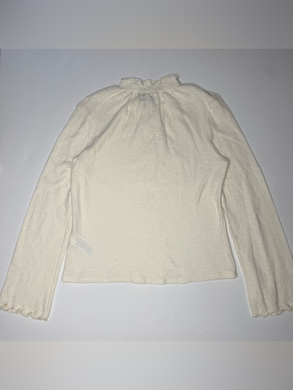 MADEWELL Texture Thread Ruffle Mockneck Long Sleeve - Picture 5 of 6